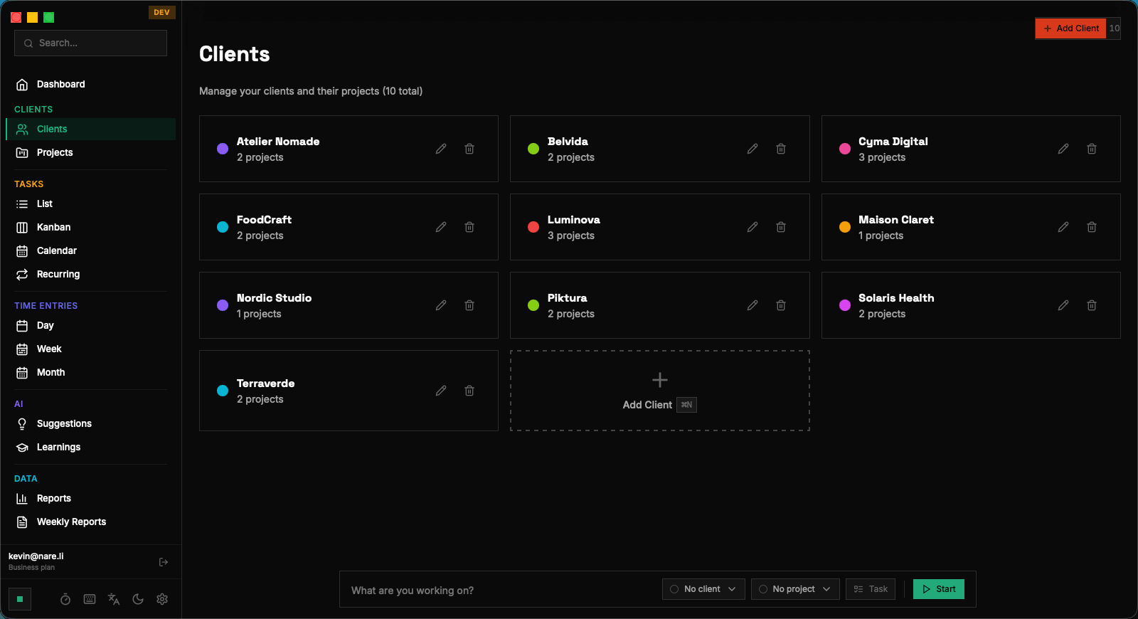 Setting Up Clients and Projects